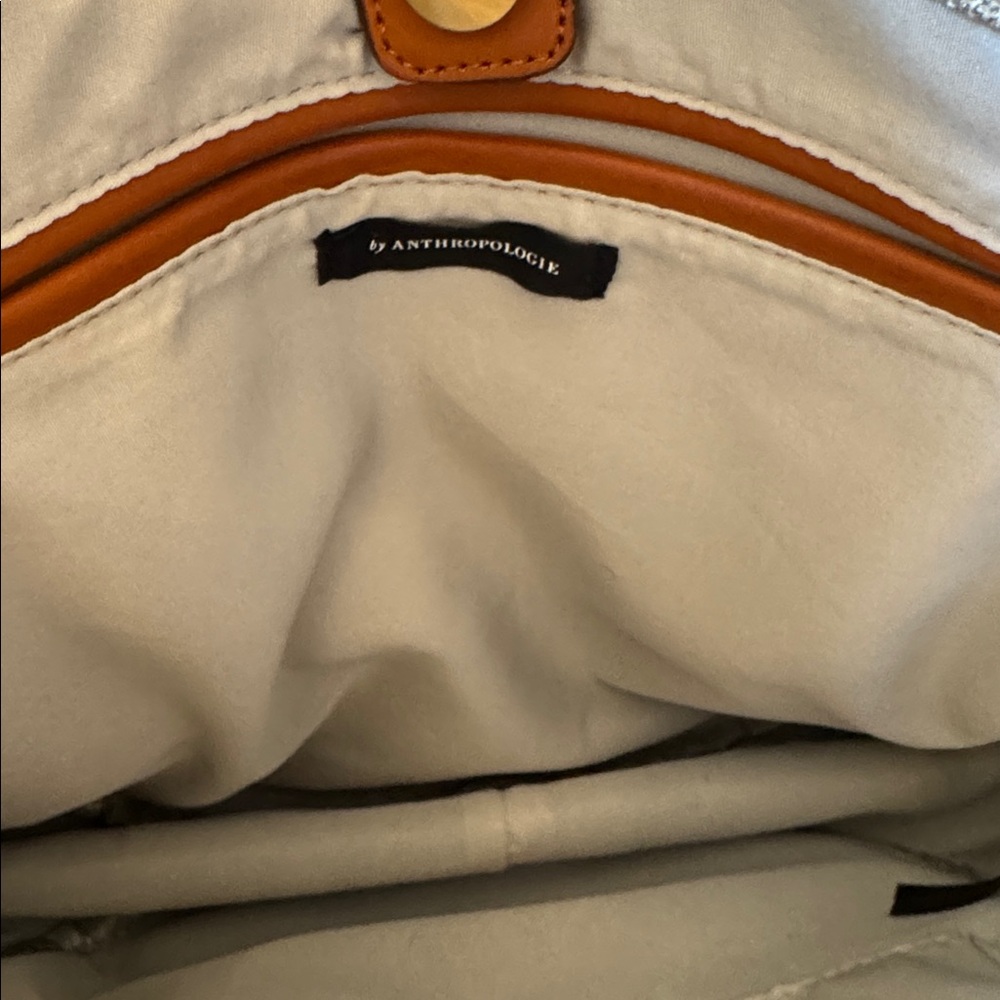 Anthropologie blue tote, EUC - Picture 6 of 7